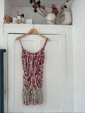 ASOS | Dresses | Asos Design Mini Dress With Flutter Cape And Pretty Pearl Embellishment